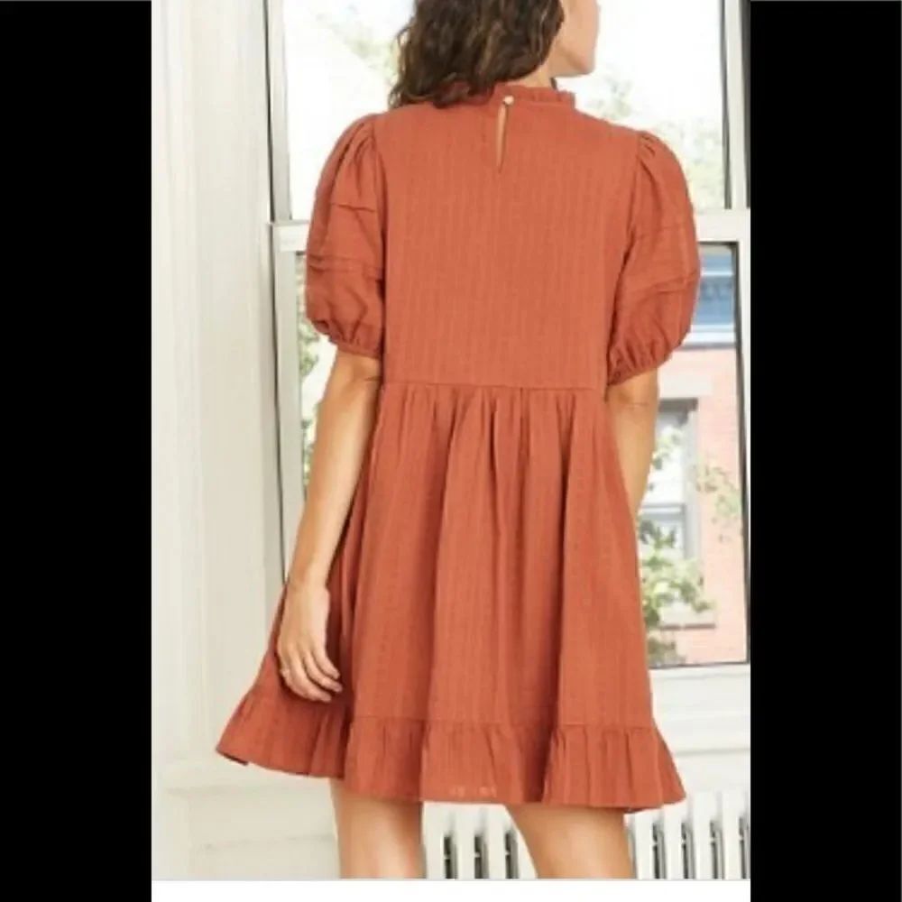 💐Universal Thread Puff Short Sleeve Eyelet Dress - Picture 2 of 11